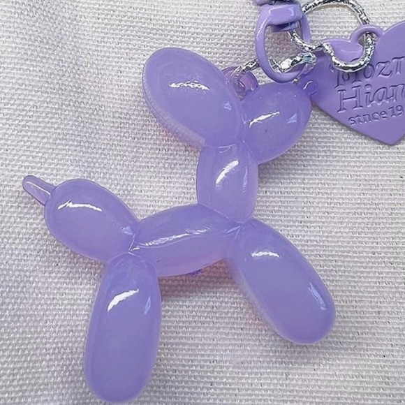 Lavender ballon dog purse charm keychain for your bag purse satchel so cute - Picture 2 of 2